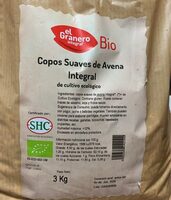 Copos suaves de avena integral de cultivo ecologógico