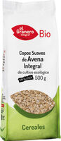 Bio copos de avena integral de cultivo ecológico y sin gluten