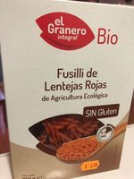Fusilli de Lentejas Rojas