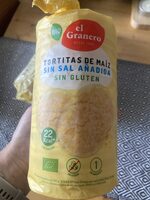 Tortitas de maíz sin sal sin gluten