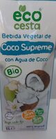 Bebida vegetal de coco supreme con agua de coco