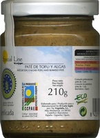 Paté vegetal  de tofu y algas