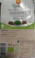 Pasta de legumbres guisantes