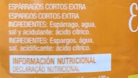 Esparragos cortos extra
