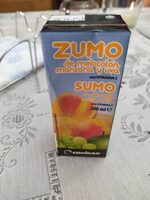 Zumo melocotón, manzana y uva