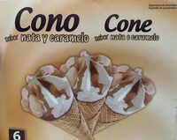 Cono sabor nata y caramelo