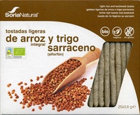 Tostadas ligeras de arroz integral y trigo sarraceno