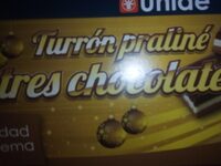 Turrón praliné tres chocolates