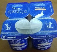 Yogur griego natural azucarado