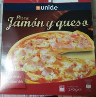 Pizza jamón y queso