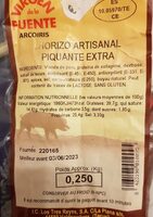 Chorizo Artisanal Piquante Extra