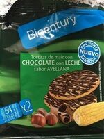 Tortitas de maíz con chocolate con leche sabor avellana