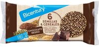 Tortitas de semillas y cereales con chocolate negro