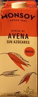 Bebida de avena sin azúcar