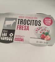 Yogur cremoso con trocitos Fresa