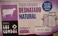 Yogurt cremoso desnatado natural