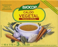 Caldo de verduras ecológico y sin gluten