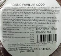 Bizcocho Familiar Coco