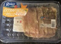 Estrafino de pollo al ajillo