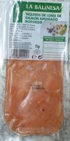 Taquitos de lomo de salmón ahumado noruego