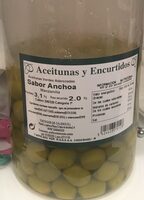 Aceitunas y encurtidos sabor anchoa