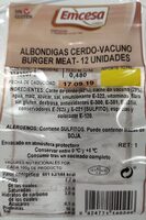 Albóndigas cerdo vacuno