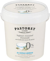 Yogur griego artesanal natural desnatado m.g.