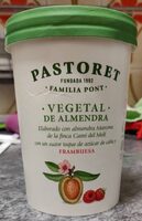 Vegetal de almendra con frambuesa