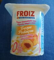 Yogur desnatado con trozos de melocotón