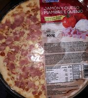 Pizza jamón y queso