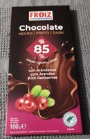 Chocolate negro 85% cacao con arándanos
