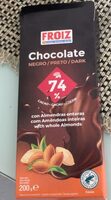 Chocolate negro 74% con almendras