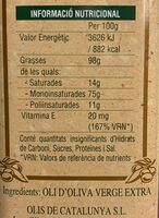 Oli d'oliva verge extra Siurana