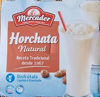 Horchata natural granizada sin gluten