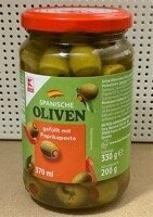 Spanische Oliven gefüllt mit Paprikapaste