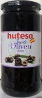 Svarte oliven skivet
