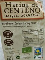 Harina de centeno integral ecológica