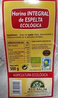 Harina integral de espelta ecológica