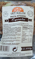 Pasta Integral Espirales (INT-SALIM)