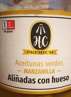 Aceitunas verdes aliñadas con hueso