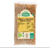Pasta de espelta fideos finos