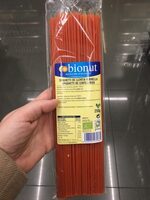 Spaghetti lenteja roja