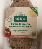 Burger de espelta, queso de cabra y miel
