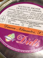 Filetes de anchoa en aceite de girasol