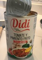 Tomate y pimiento frito con atun