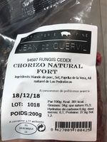 Chorizo Naturel Fort