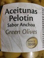 Aceitunas pelotín sabor anchoa