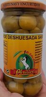 Aceituna verde deshuesada sabor anchoa
