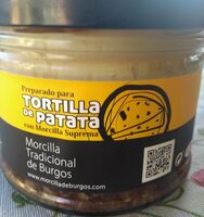 Preparado de tortilla de patata con morcilla suprema