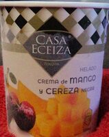 Helado Crema mango y cereza negra